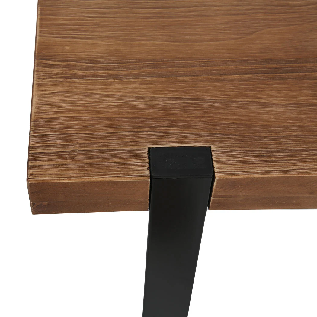 Levede Wooden Dining Sets 1XTable+2X - Image 3