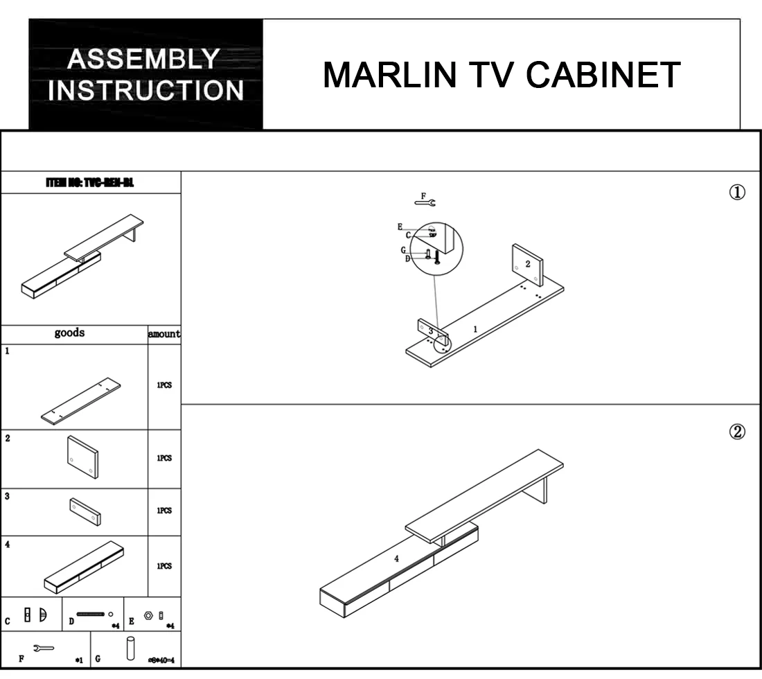 Marlin Tv Unit White - Image 10