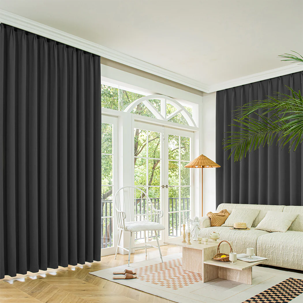 Marlow 2XBlockout Curtains Chenille 132x250 Dark grey - Image 6