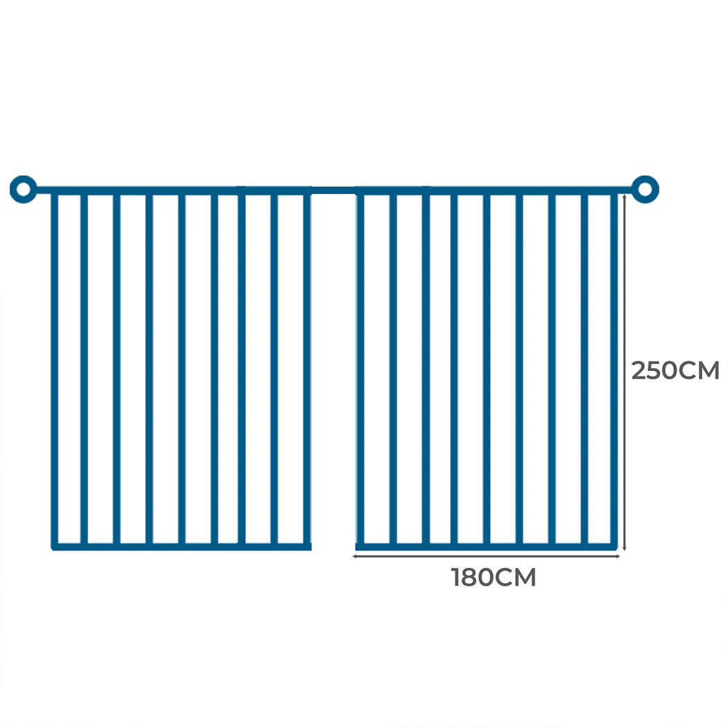 Marlow 2XBlockout Curtains Chenille 180x250 Blue CD1016-180x250-DG - Image 2
