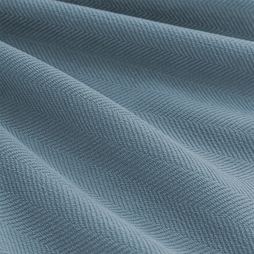 Marlow 2XBlockout Curtains Chenille 180x250 Blue CD1016-180x250-DG - Image 3