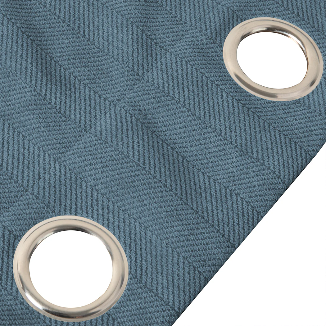 Marlow 2XBlockout Curtains Chenille 180x250 Blue CD1016-180x250-DG - Image 4