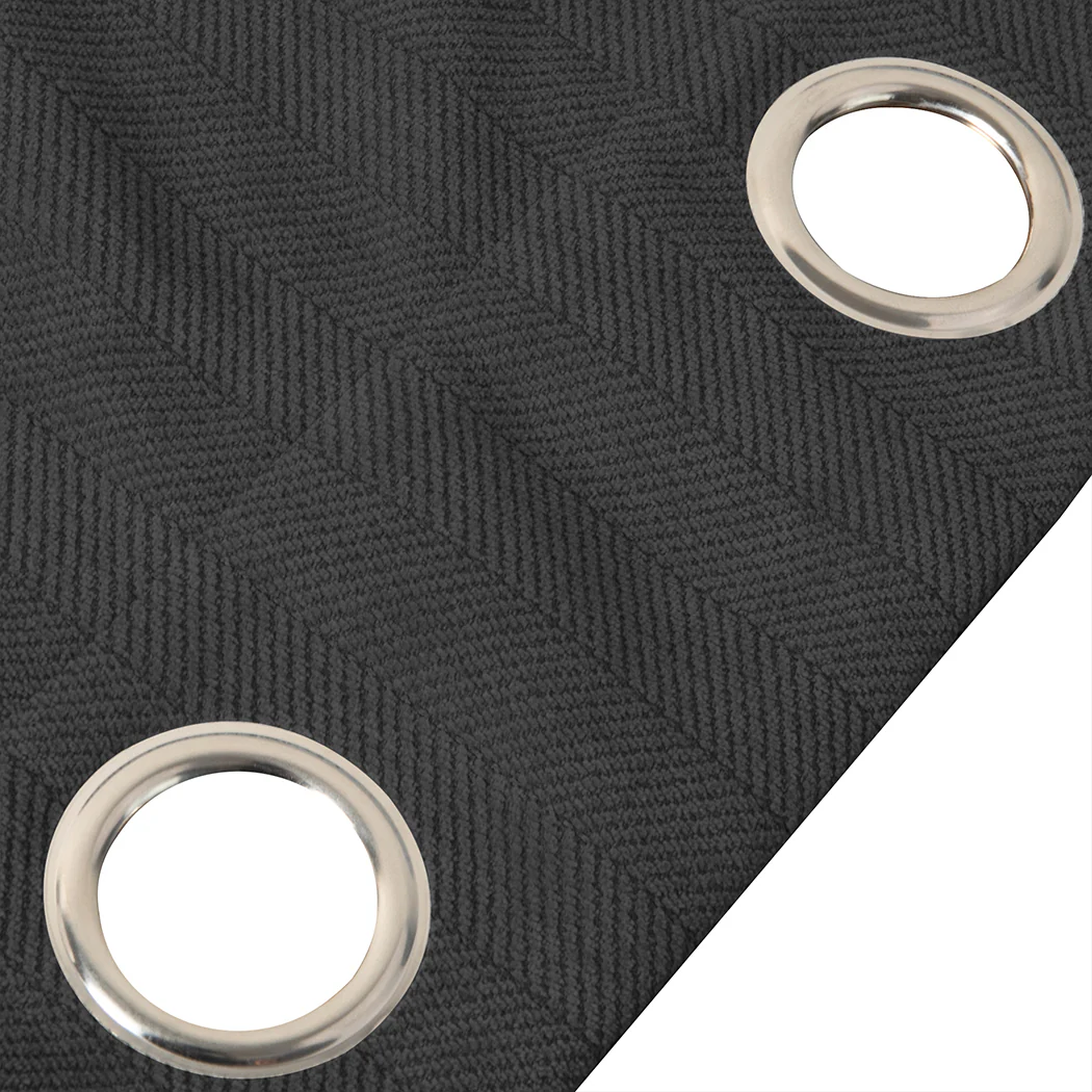Marlow 2XBlockout Curtains Chenille 240x250 Grey - Image 4