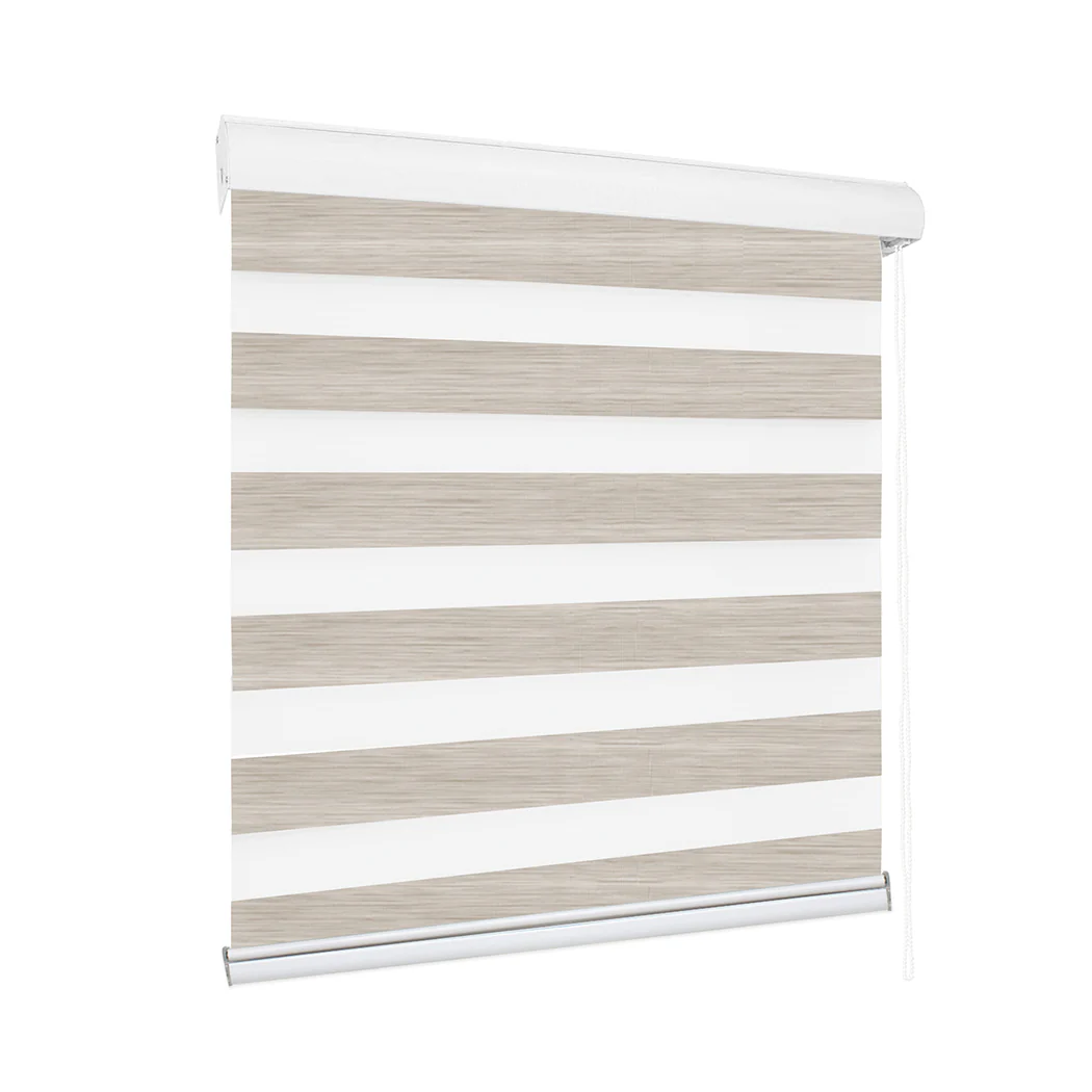 Marlow Blackout Zebra Roller Blind Curtains 180x210 Beige - Image 8