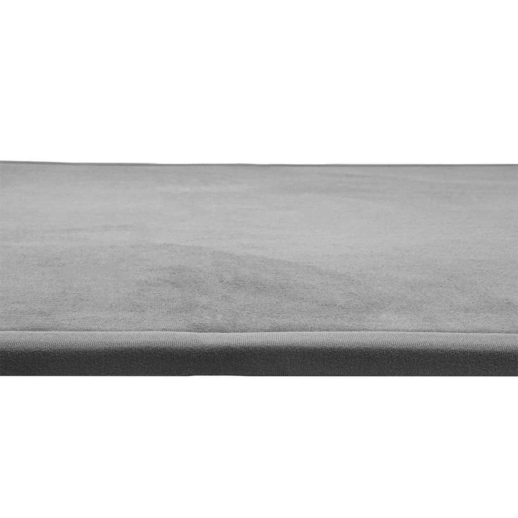 Marlow Coral Velvet Area Rugs Large Mat 150x200cm Grey - Image 5