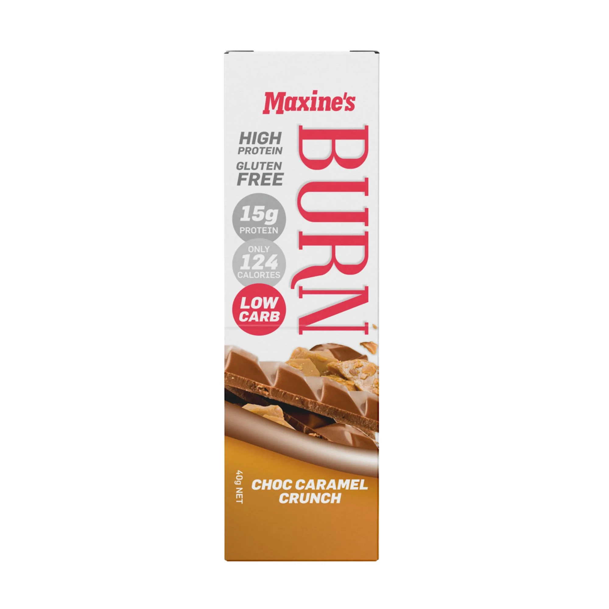 Maxines Burn Caramel Crunch Bar 12x40g x2 - Image 2