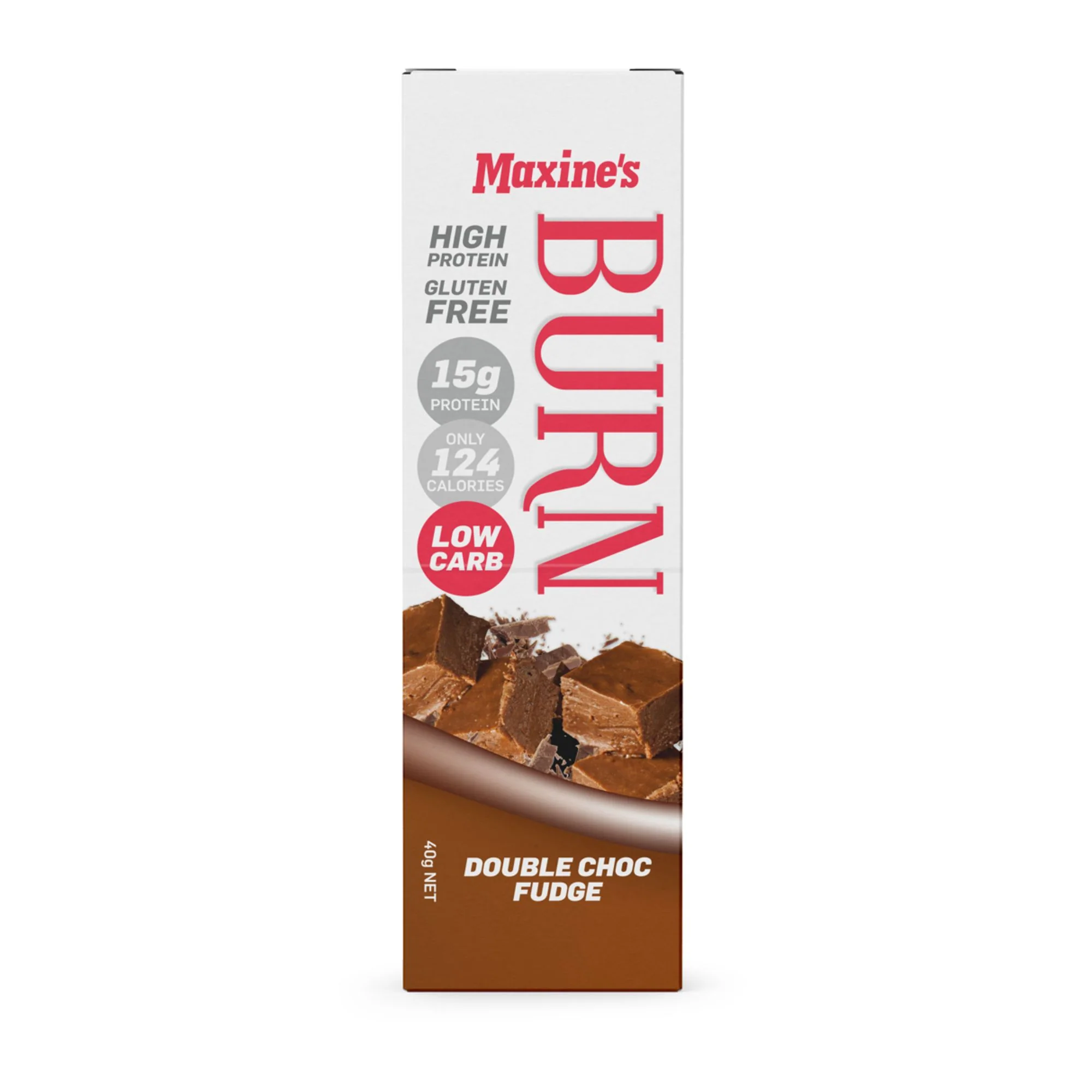 Maxines Burn Double Choc Fudge Bar 12x40g x2 - Image 2
