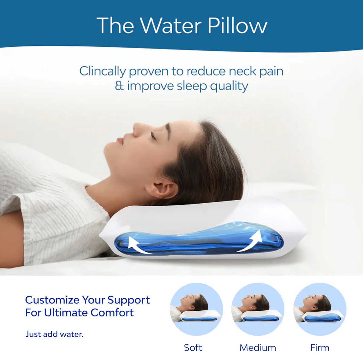 Mediflow Elite Premium Fiber Water Pillow 50 x 70 cm - Image 4