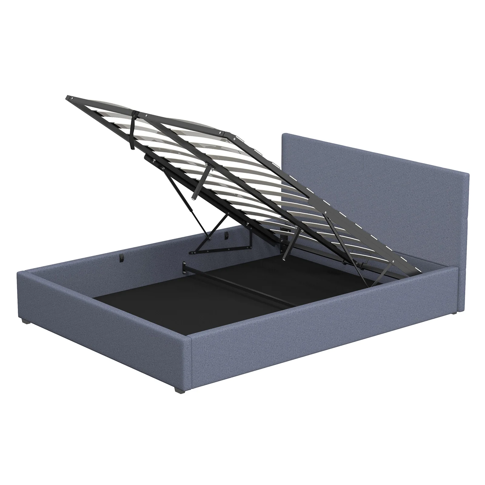 Milano Luxury Gas Lift Bed with Headboard (Model 1) - Charcoal No.35 - Double - Image 8