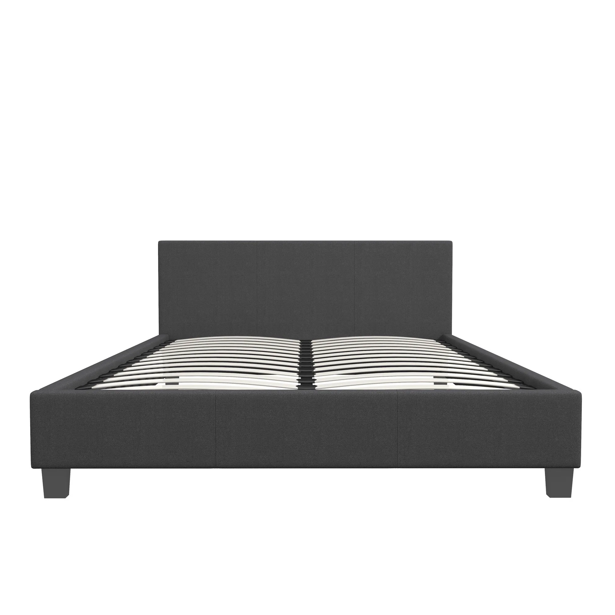 Milano Sienna Luxury Bed with Headboard (Model 2) - Charcoal No.35 - King Single - Image 5