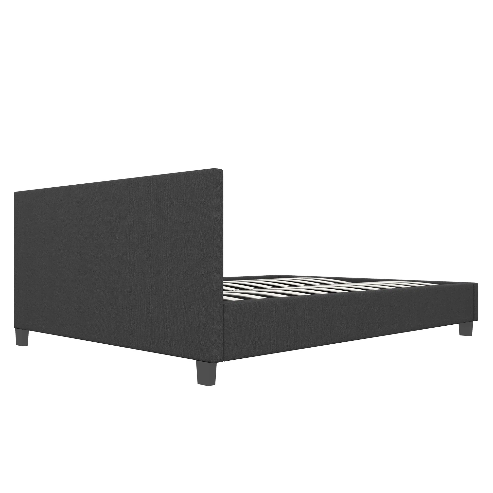 Milano Sienna Luxury Bed with Headboard (Model 2) - Charcoal No.35 - King Single - Image 7
