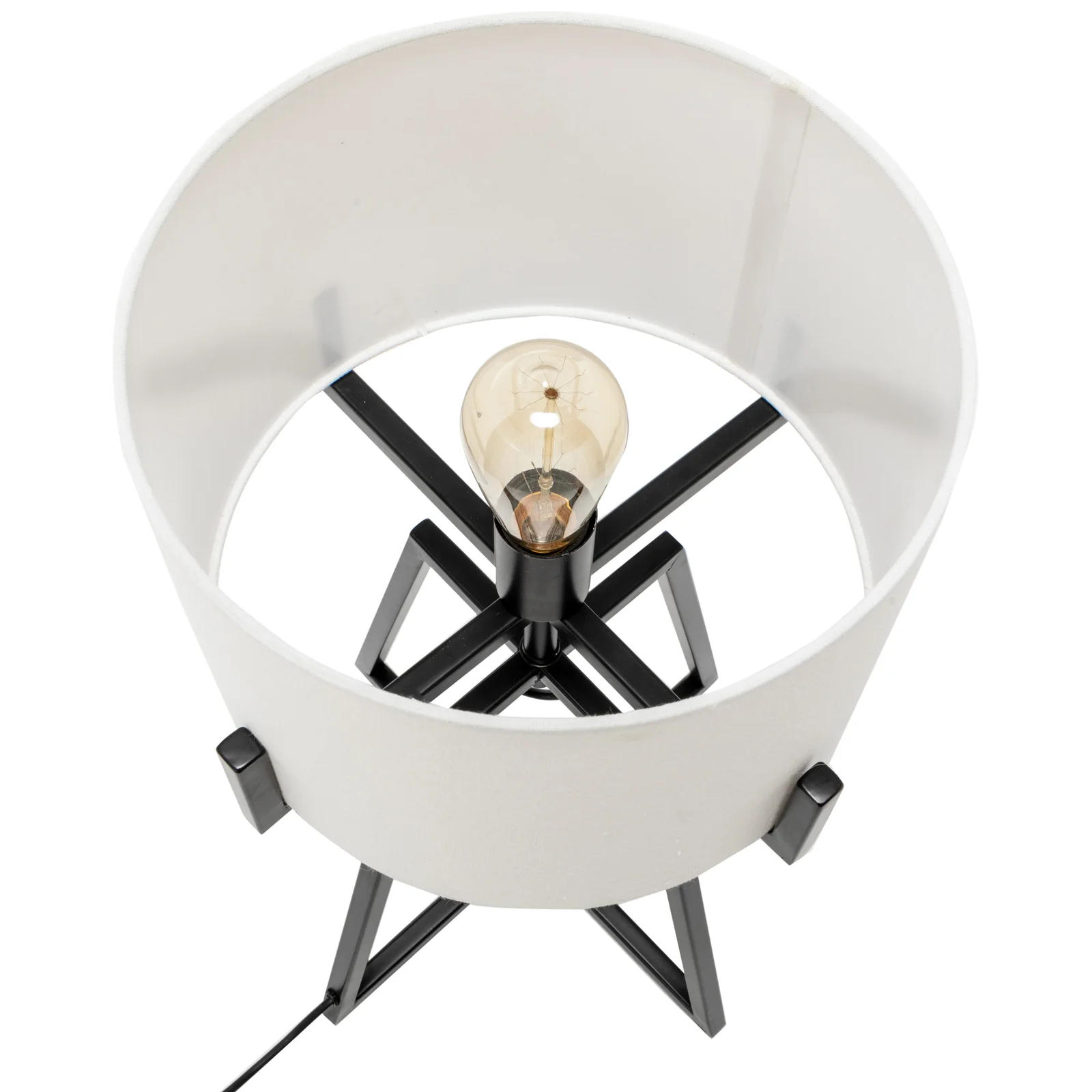 Modern Dimmable Floor Lamp + Table Desk Lamp w/ Linen Shade Scandi - Matte Black - Image 11