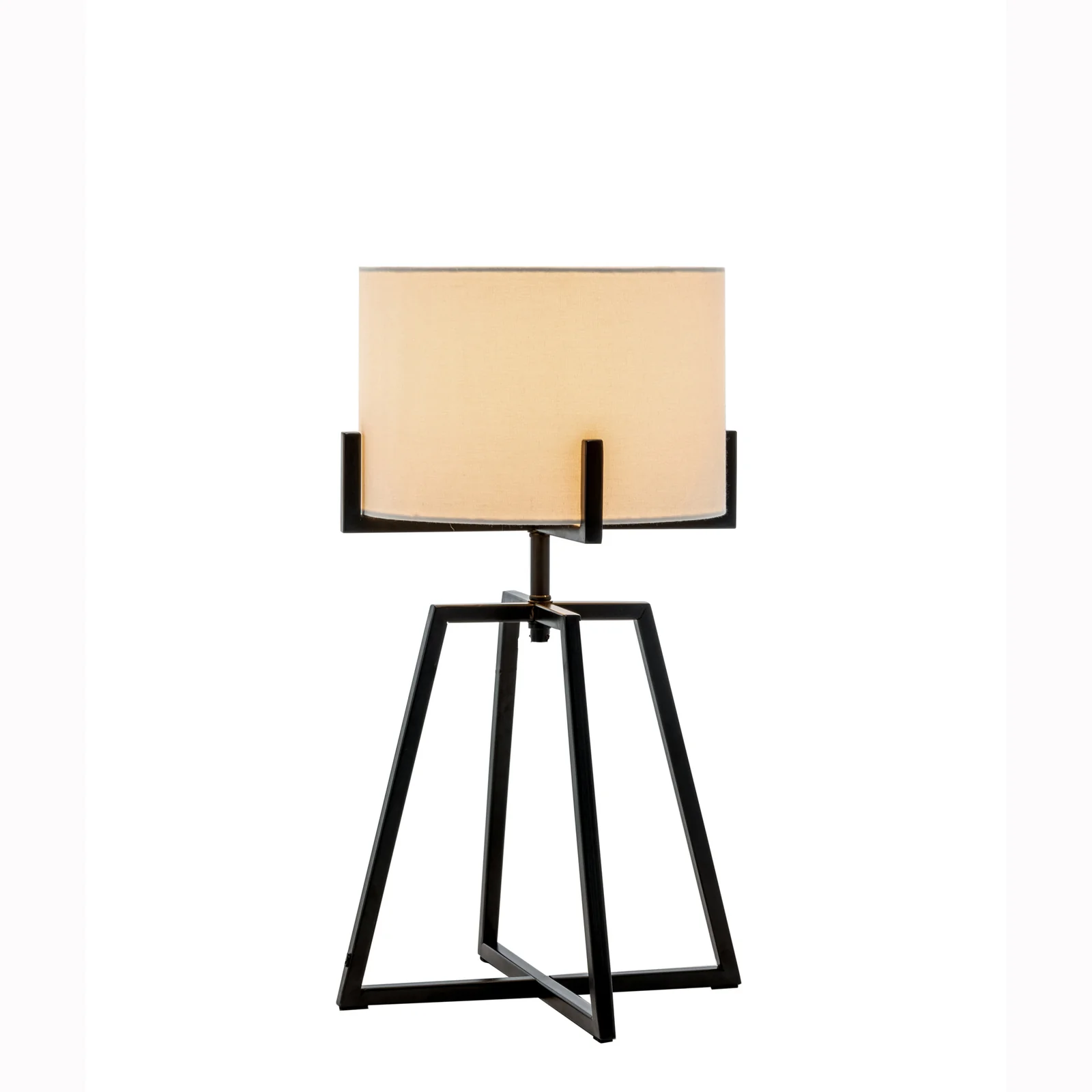 Modern Dimmable Floor Lamp + Table Desk Lamp w/ Linen Shade Scandi - Matte Black - Image 8