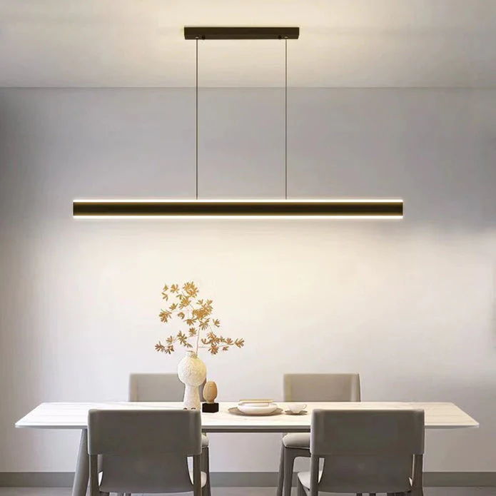 Modern Minimalist Trapezoid Pendant Light Adjustable LED Bar Light White - Image 10