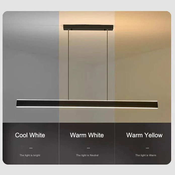 Modern Minimalist Trapezoid Pendant Light Adjustable LED Bar Light White - Image 5