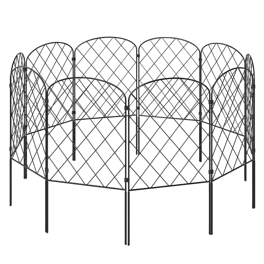 Mountview 10 Pcs Garden Fence Border Rustproof Metal - Image 8