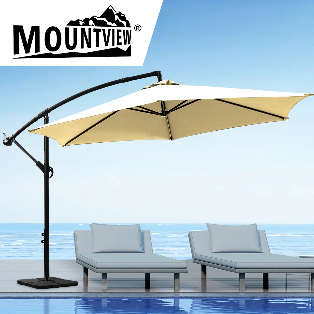 Mountview 3M Outdoor Umbrella Cantilever Grey - Image 7