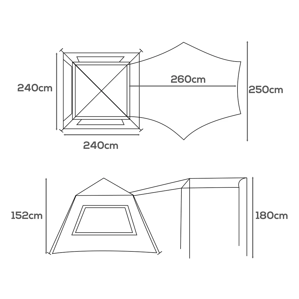 Mountview Instant Pop up Tent Automatic - Image 2