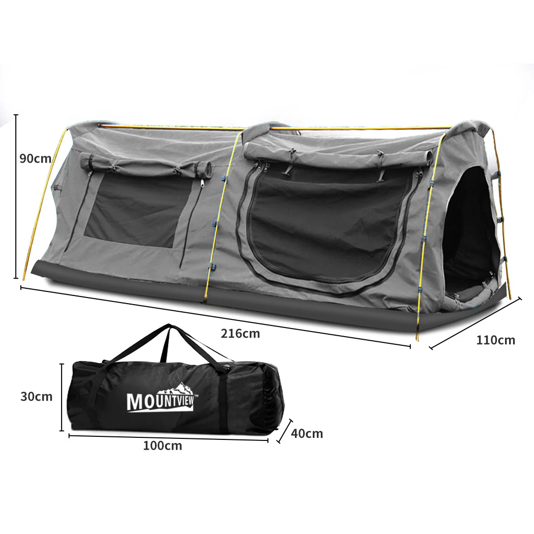 Mountview King Single Swag Camping Swags Grey - Image 2