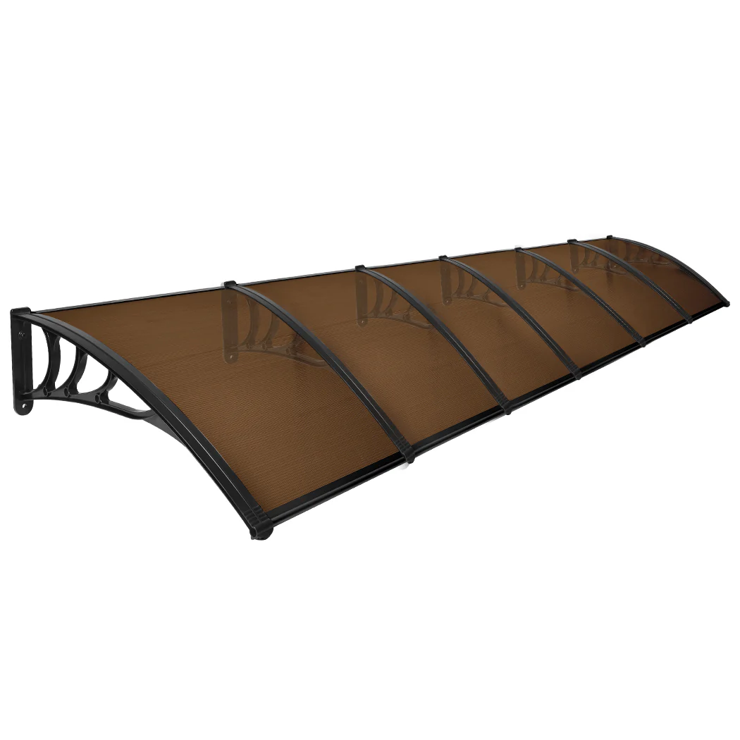Mountview Window Door Awning Outdoor 1M X 6M Brown 1x6M - Image 8