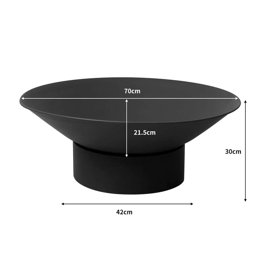 Moyasu 2IN1 Fire Pit Bowl Fireplace Black - Image 2