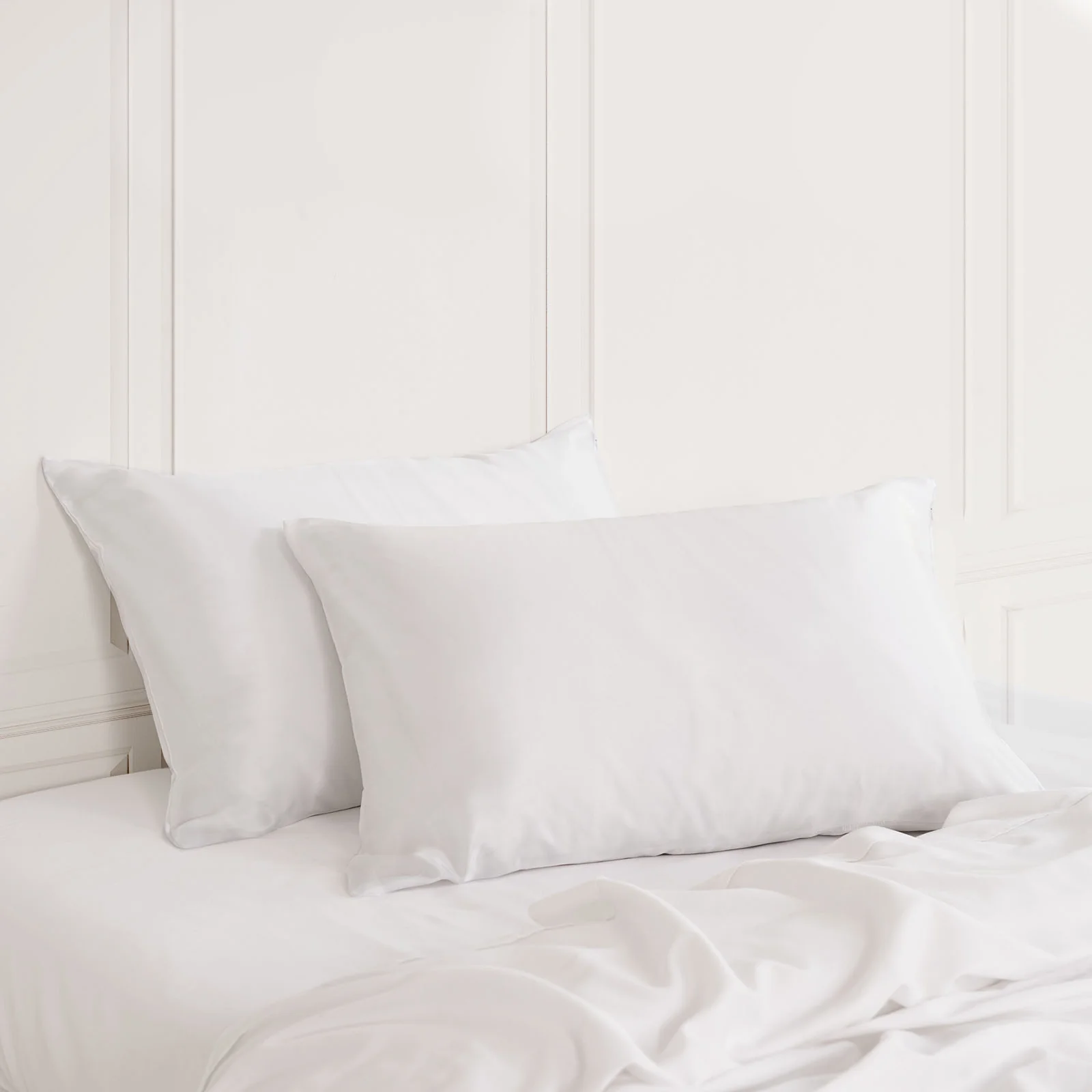 MULBERRY SILK PILLOW CASE TWIN PACK - SIZE: 51X76CM - WHITE - Image 8