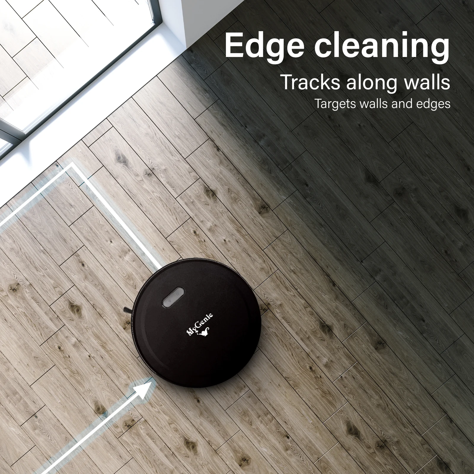 MyGenie Smart Robotic Vacuum Cleaner - Black - Image 6