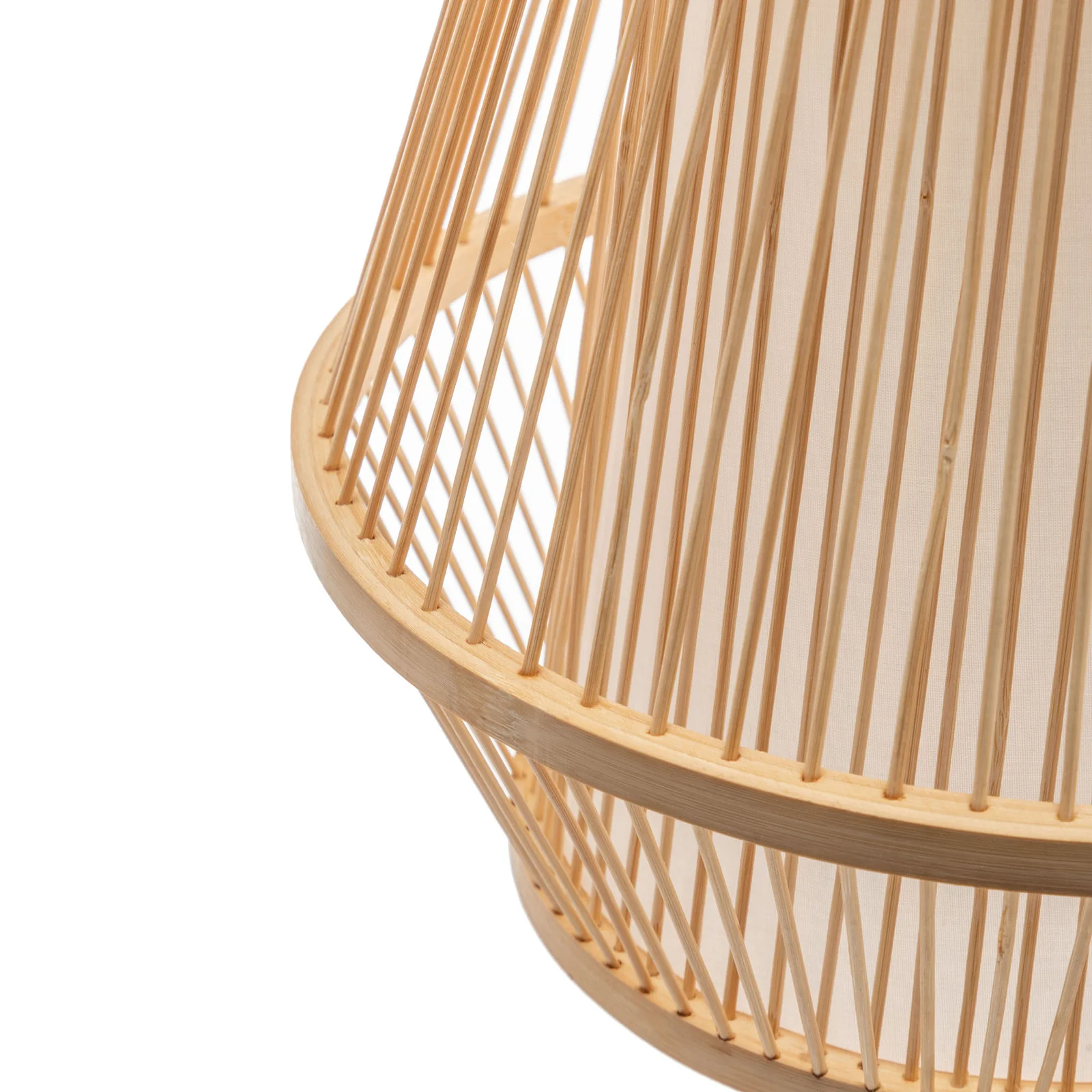 Natural Woven Bamboo Empire Pendant Lamp Hanging Light Bell Shade Boho Tropical - Image 3