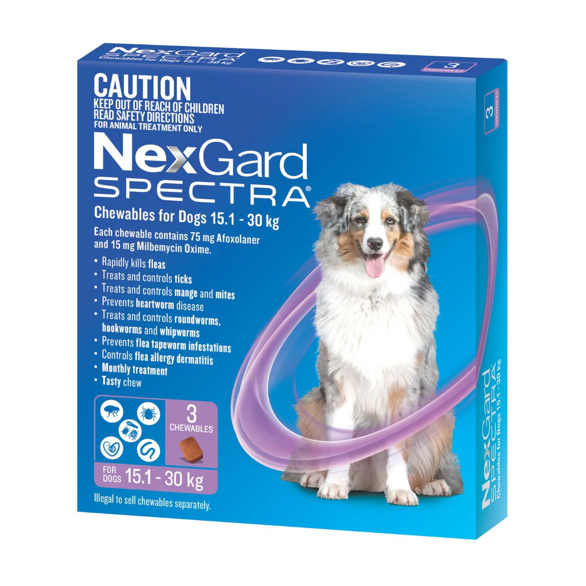 NexGard Spectra Dogs 15.1-30kg 3pk - Image 3