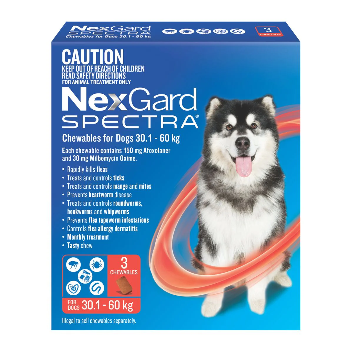 NexGard Spectra Dogs 30.1-60kg 3pk - Image 3