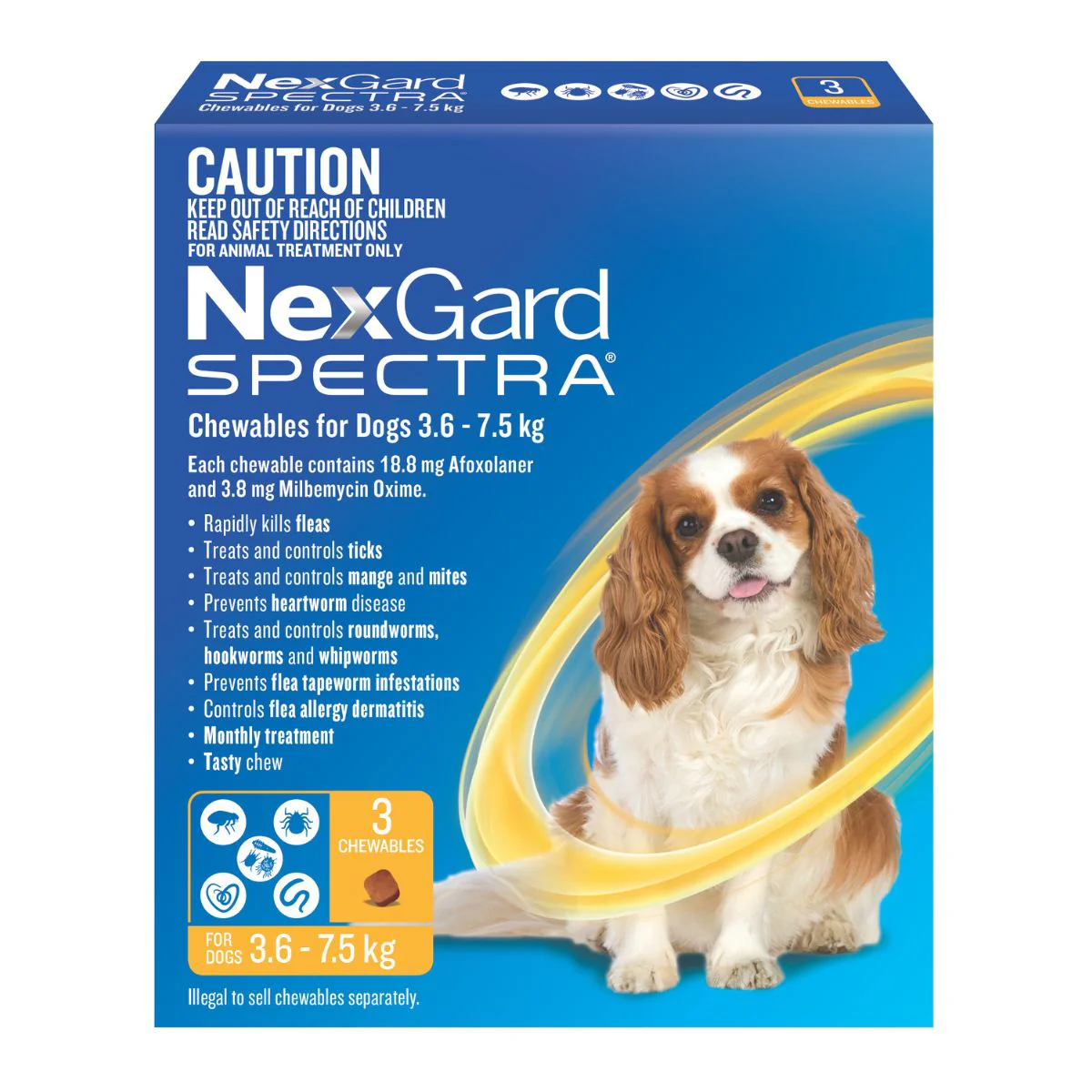 NexGard Spectra Dogs 3.6-7.5kg 3pk - Image 4