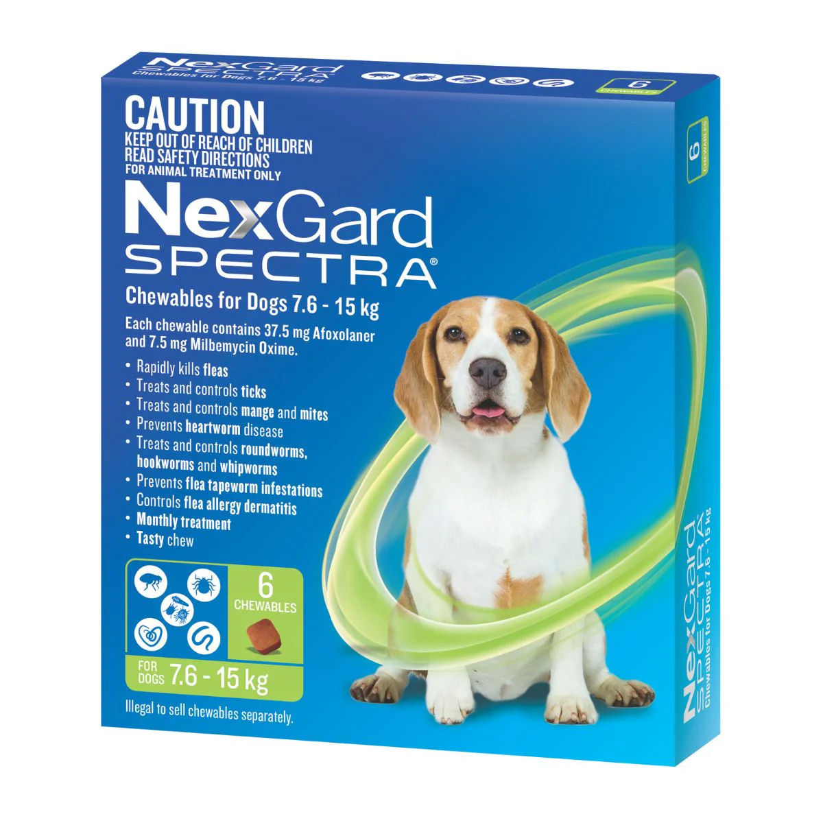 NexGard Spectra Dogs 7.6-15kg 6pk - Image 2