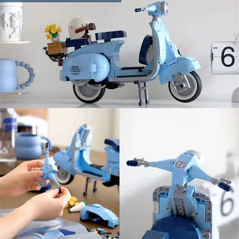 NNEOBA NEW Roman Vespas 125 MOC 10298 Motorcycle City Toys - Image 6