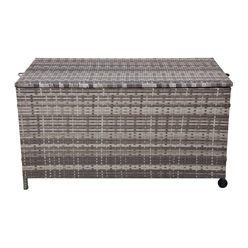 Outdoor PE Wicker Storage Box Garden 320L-Grey - Image 5
