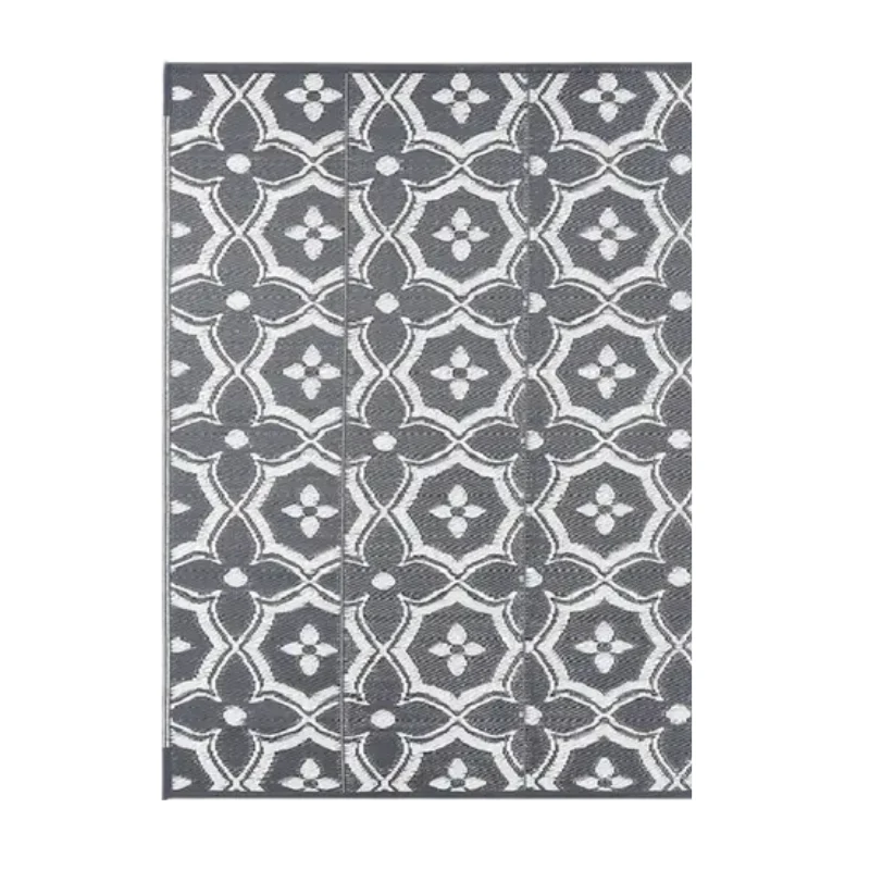 Outdoor Reversible Patio Mat Geometric Pattern - Image 6