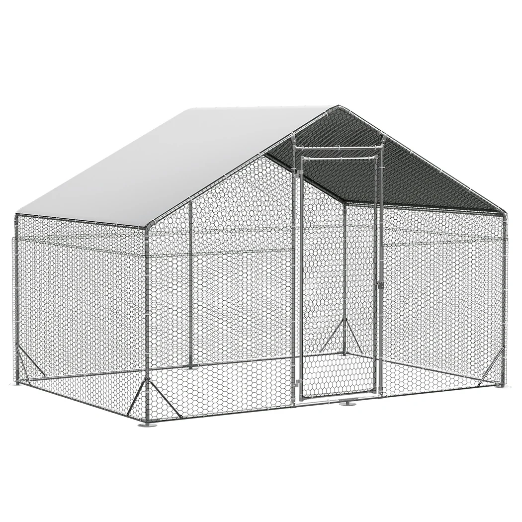 Pawz 200x300x194cm Large Metal Walk-in Chicken Coop Cage - Image 9