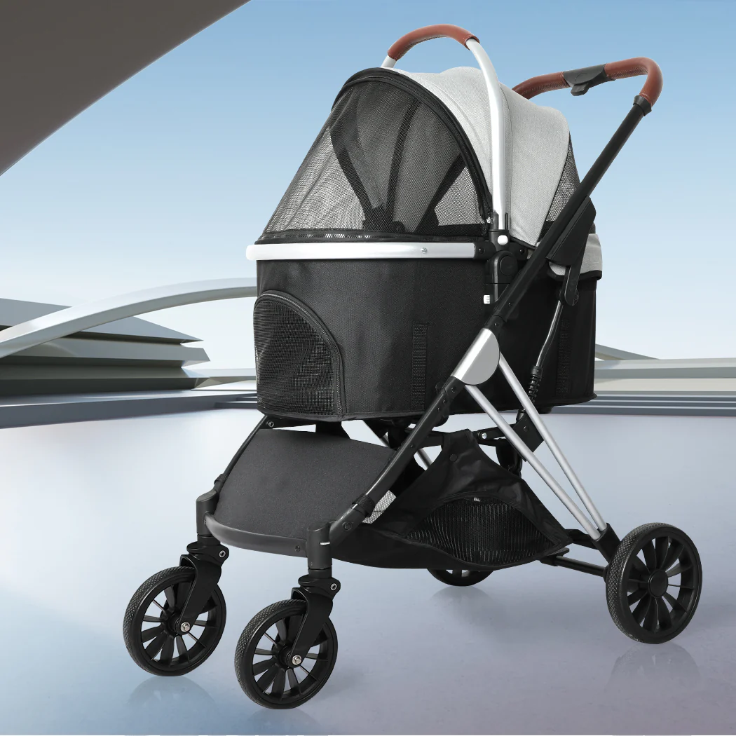 PaWz 4 Wheels Pet Stroller Dog Cat Pram - Image 6