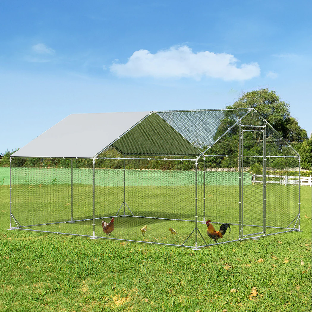 Pawz 400x300x194cm Large Metal Walk-in Chicken Coop Cage - Image 7