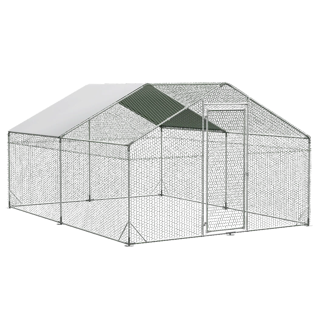 Pawz 400x300x194cm Large Metal Walk-in Chicken Coop Cage - Image 8