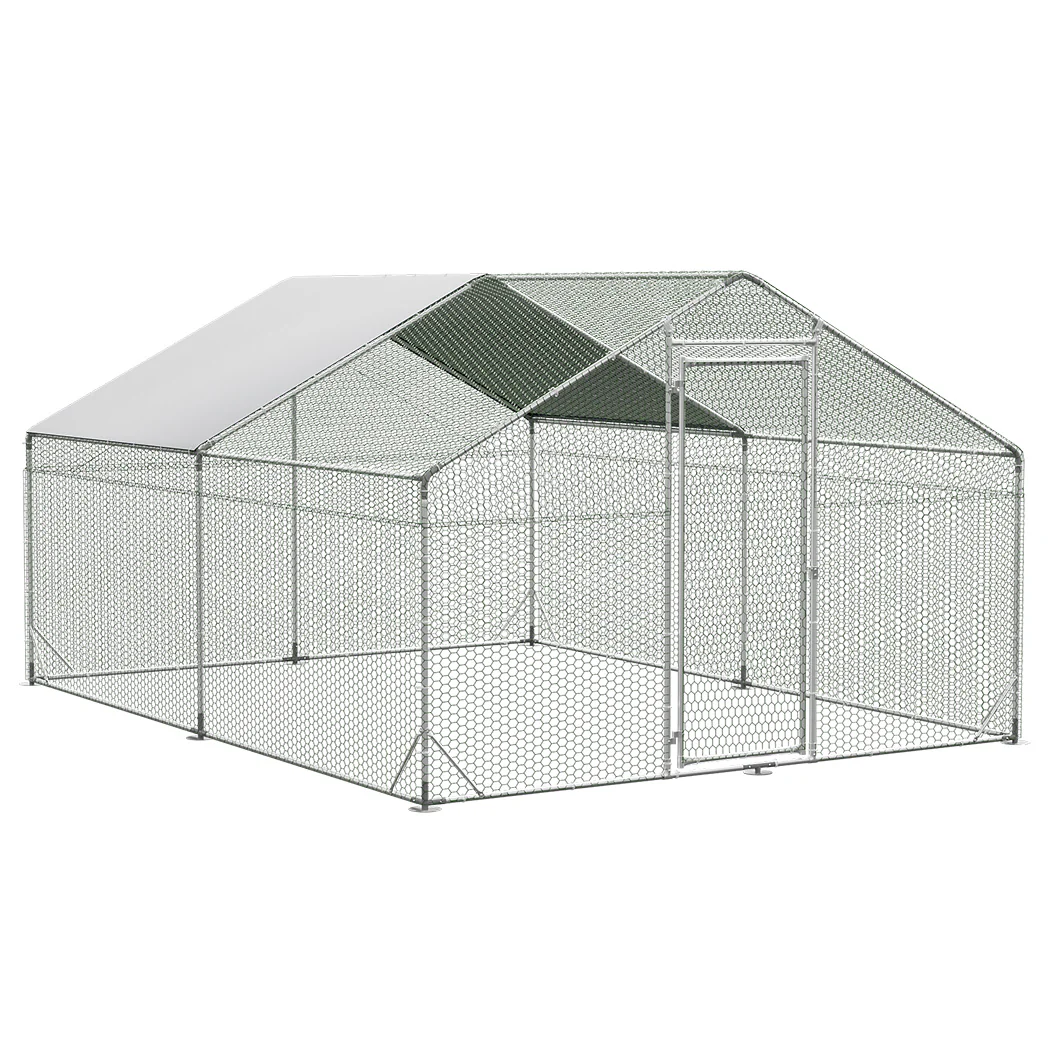 Pawz 400x300x194cm Large Metal Walk-in Chicken Coop Cage - Image 9