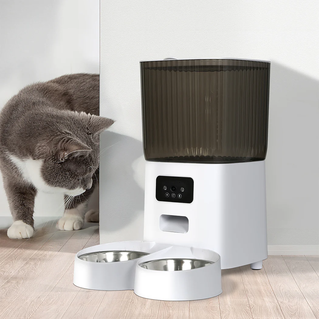 PaWz 5L Auto Pet Feeder Automatic Camera Wi-Fi White - Image 6