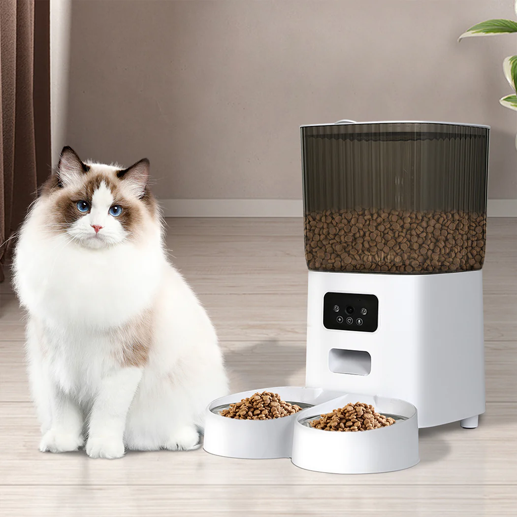 PaWz 5L Auto Pet Feeder Automatic Camera Wi-Fi White - Image 7