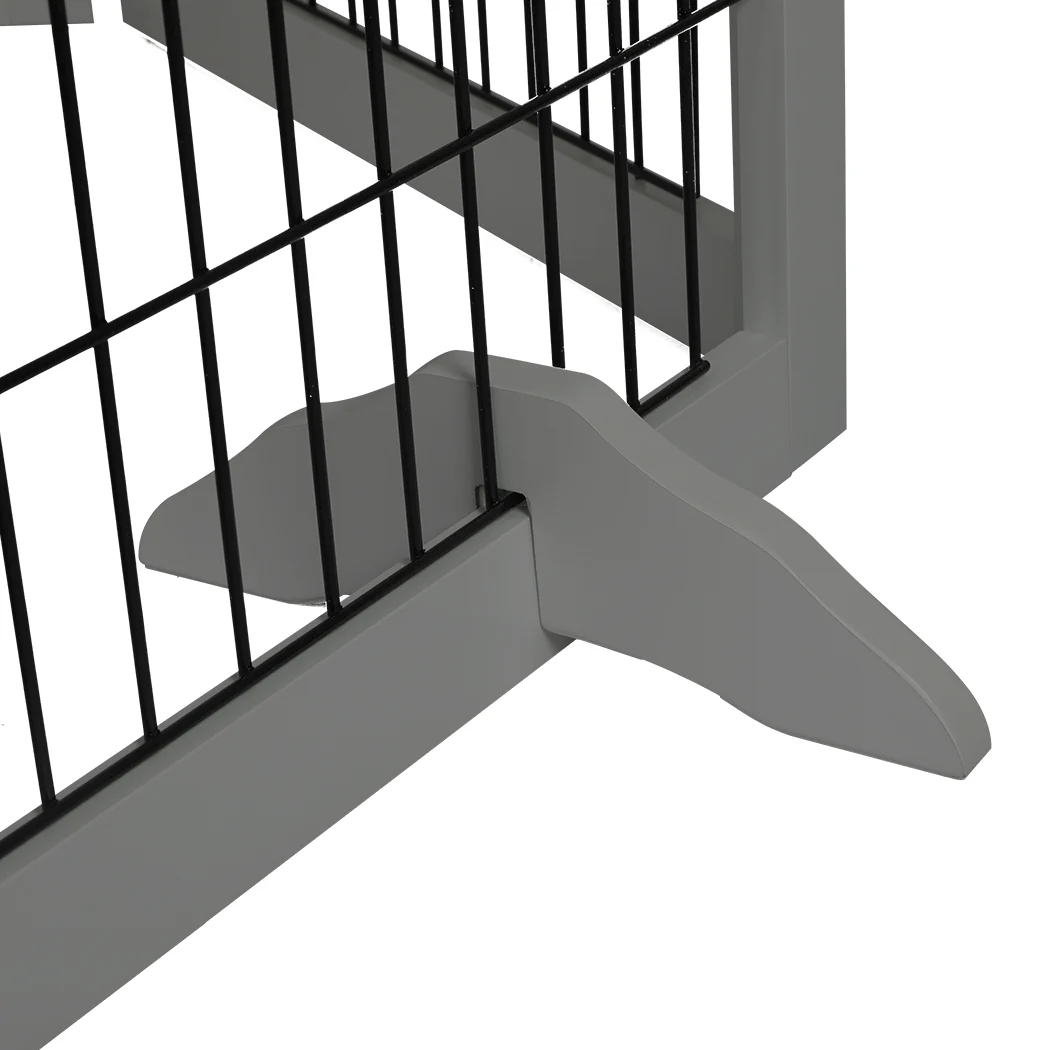 PaWz 6 Panels Pet Dog Playpen Puppy Grey - Image 5