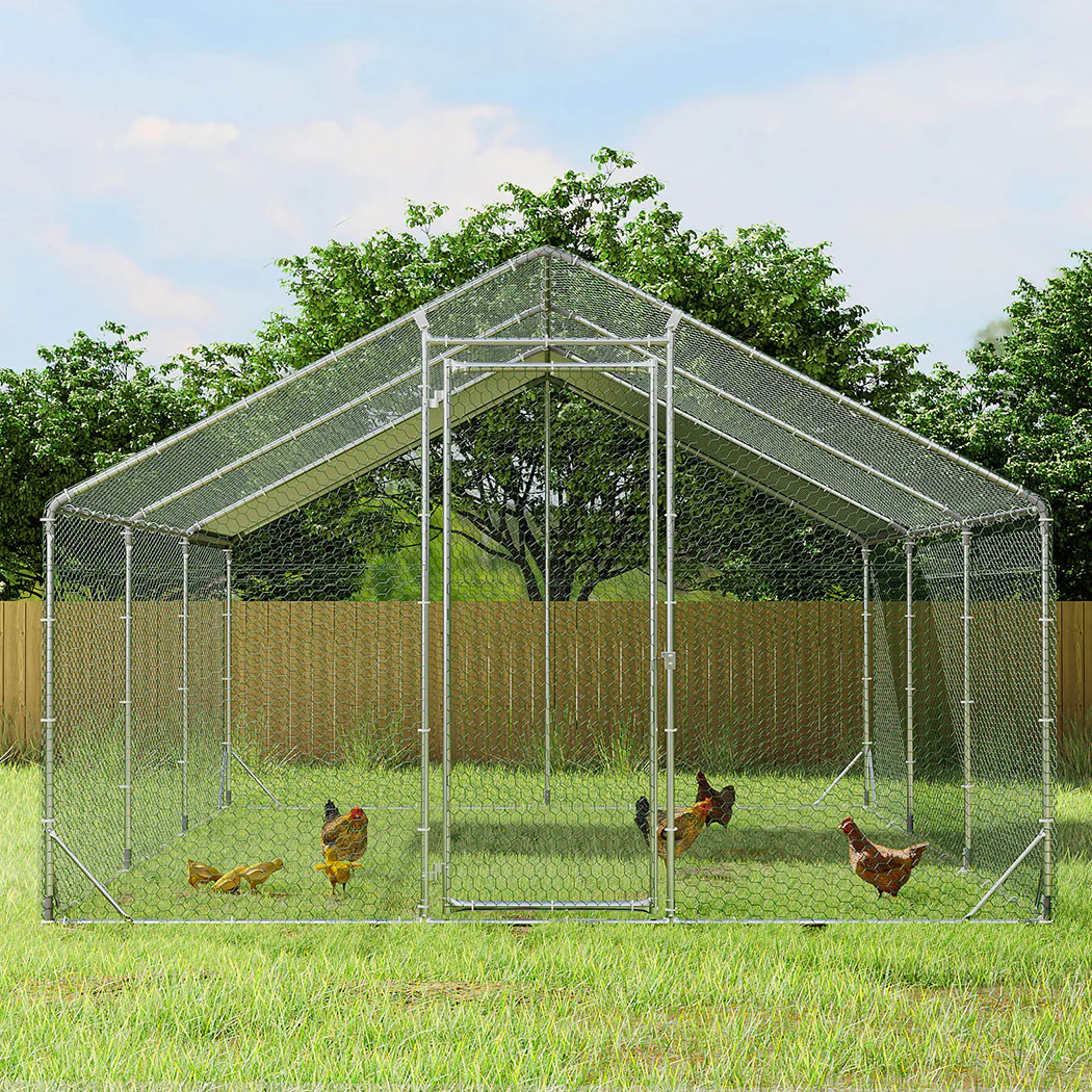 Pawz 600x300x194cm Large Metal Walk-in Chicken Coop Cage - Image 6
