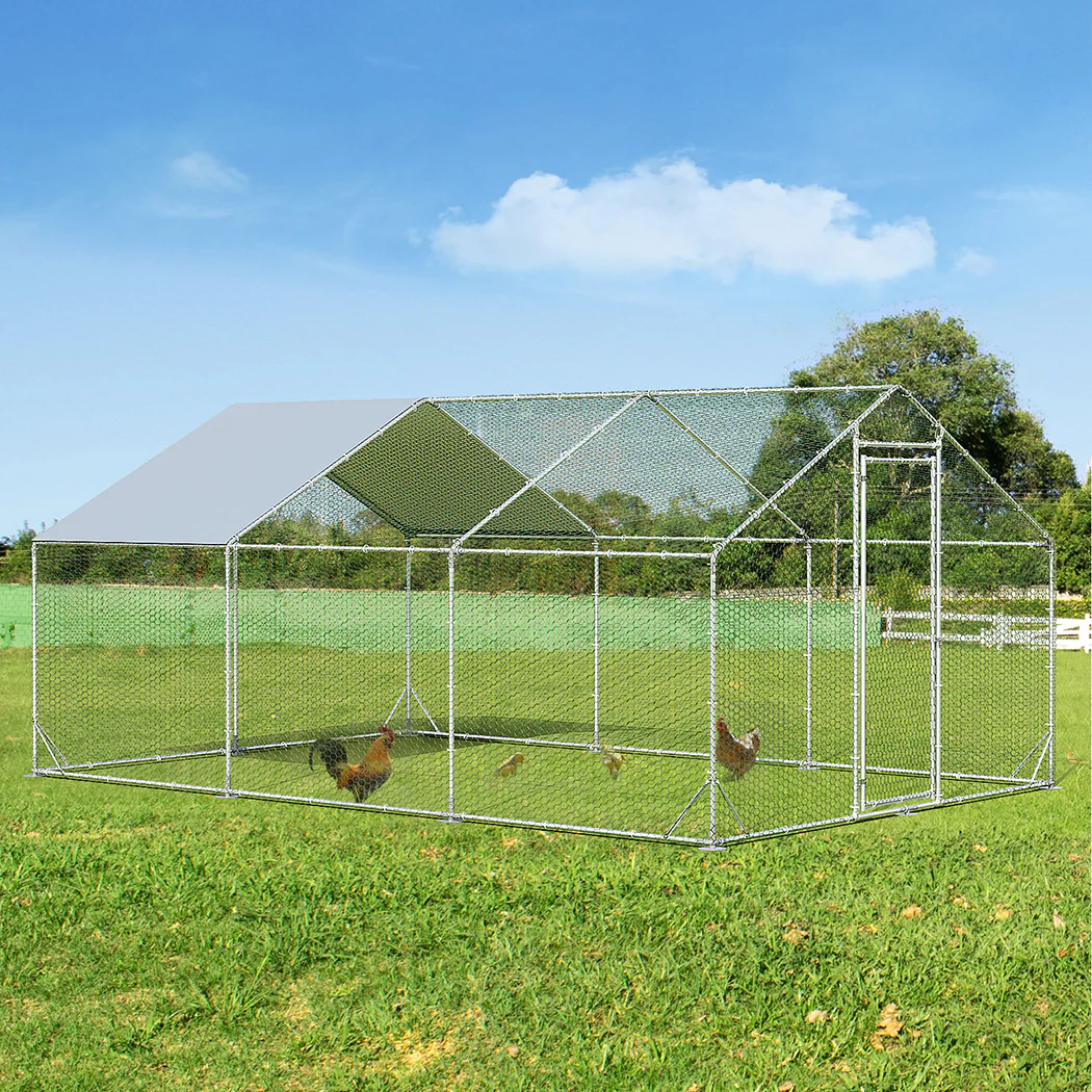 Pawz 600x300x194cm Large Metal Walk-in Chicken Coop Cage - Image 7