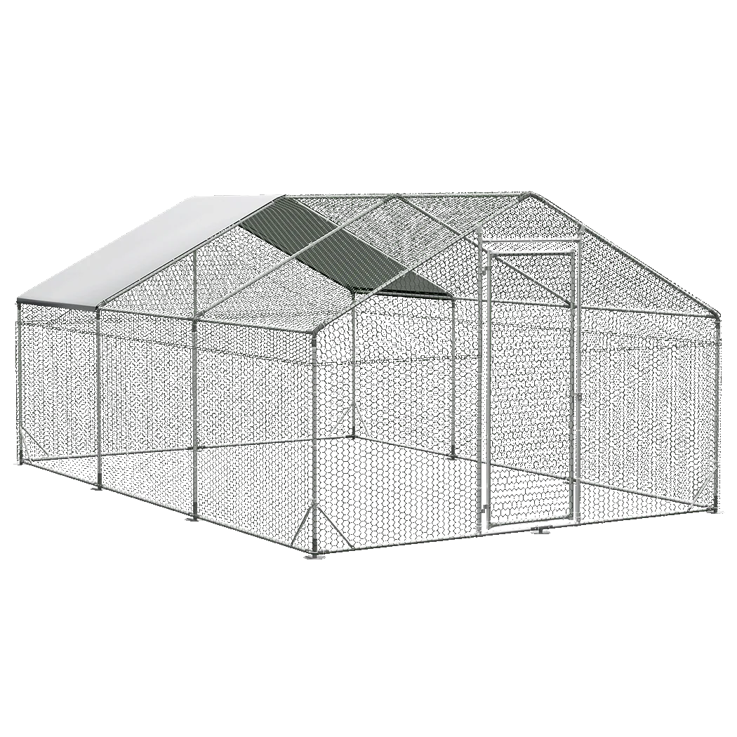 Pawz 600x300x194cm Large Metal Walk-in Chicken Coop Cage - Image 8