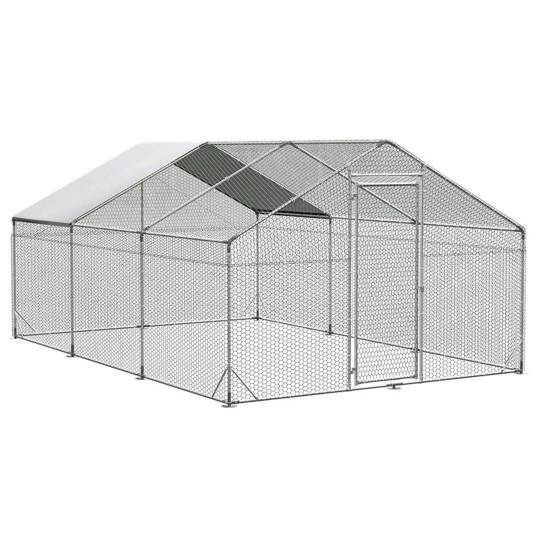 Pawz 600x300x194cm Large Metal Walk-in Chicken Coop Cage - Image 9