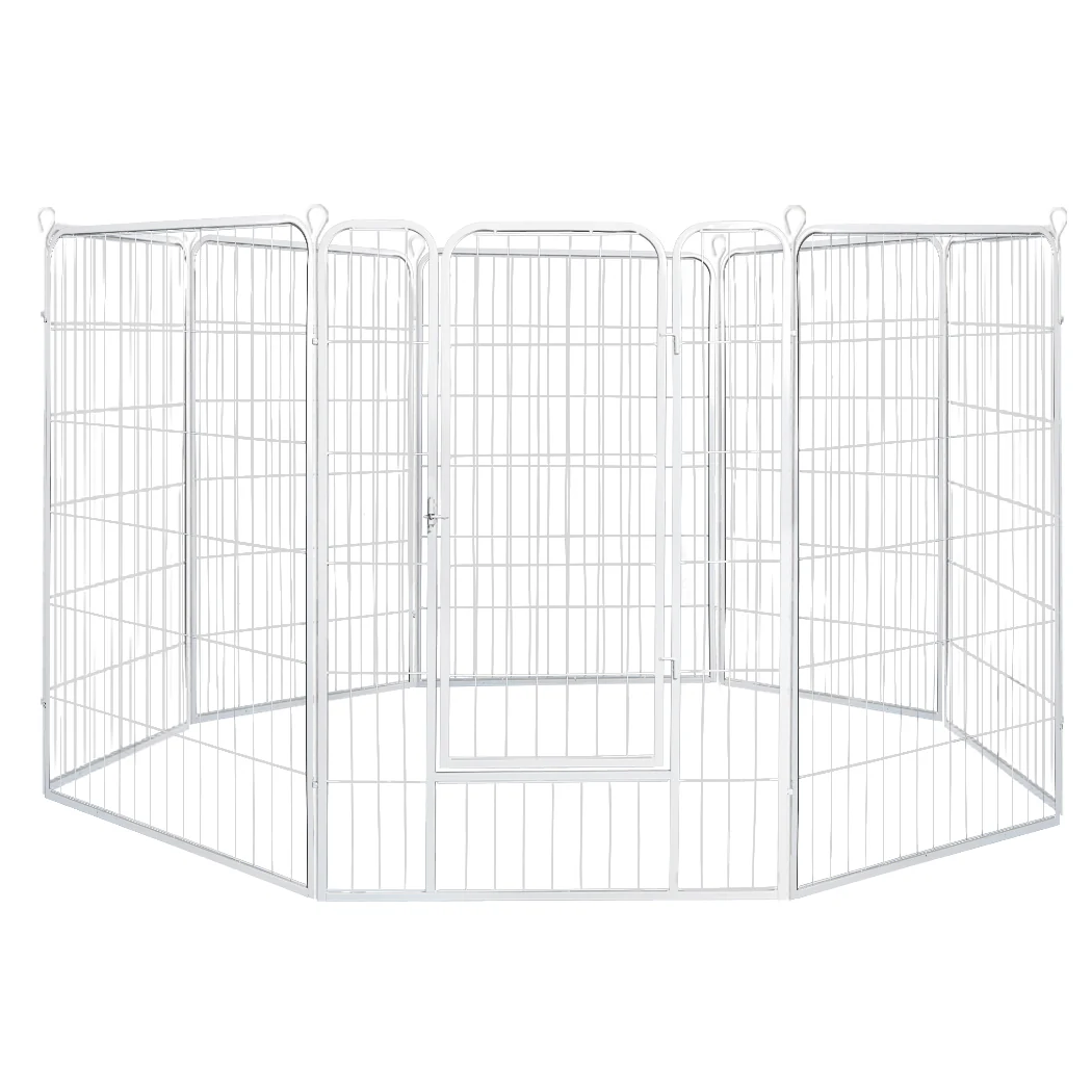 PaWz 8 Panel 40'' Pet Dog Playpen Puppy White 2.5kg Venison - Image 8