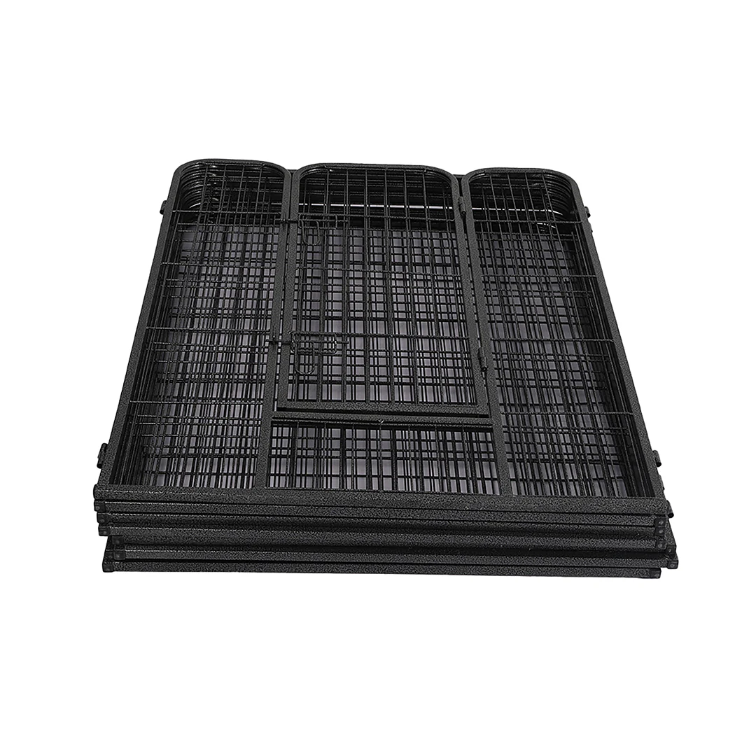 PaWz 8 Panel Pet Dog Playpen Puppy Exercise Black 2.5kg Mackerel & Lamb - Image 5