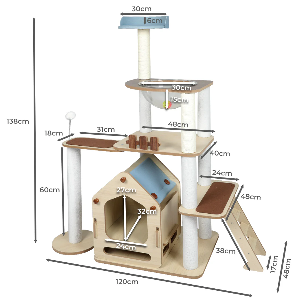 PaWz Cat Tree Scratching Post Scratcher - Image 2